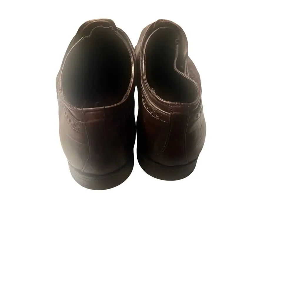 Prada Archive Laceless Elastic Wingtip Brogues Brown Leather Mens US 10.5